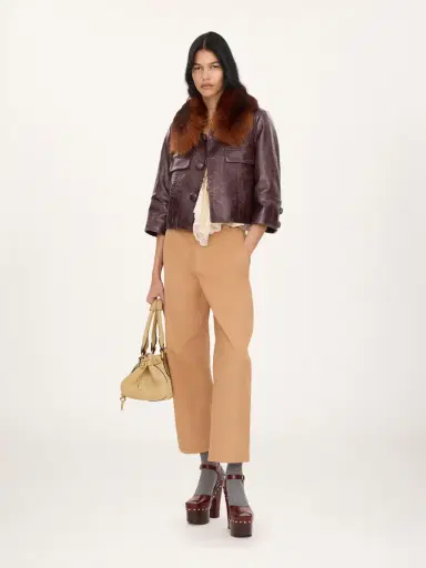 Chloé Cropped jacket in leather | Thumbnail 3