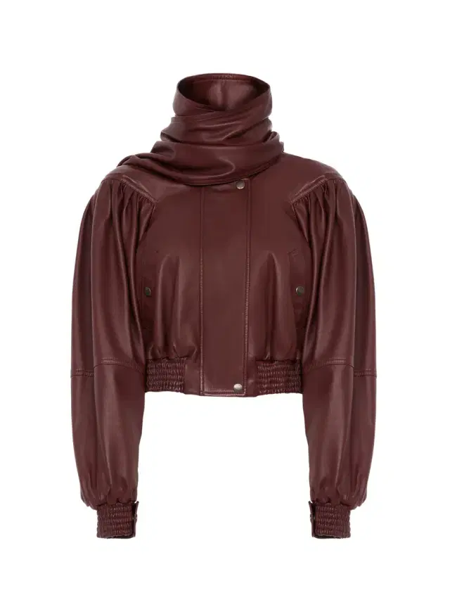 Chloé Cropped scarf jacket in leather