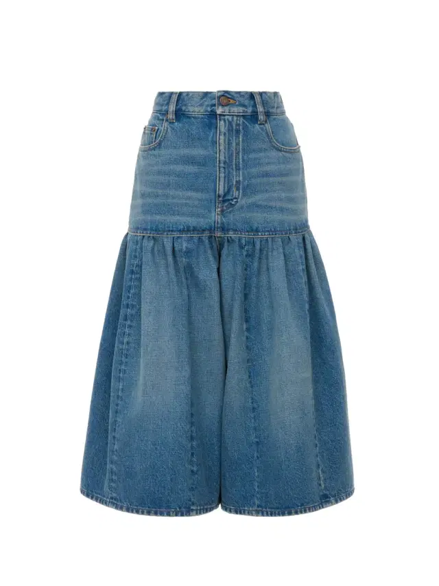 Chloé High-rise balloon bermuda shorts in denim