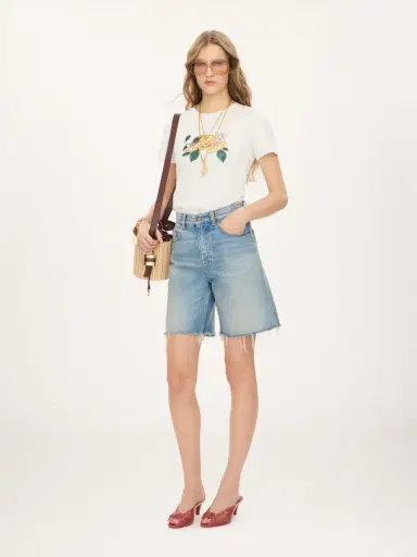 Chloé High-rise shorts in denim | Thumbnail 3