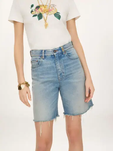 Chloé High-rise shorts in denim | Thumbnail 4