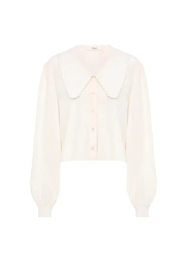 Chloé Puff-sleeve blouse in crêpe de chine