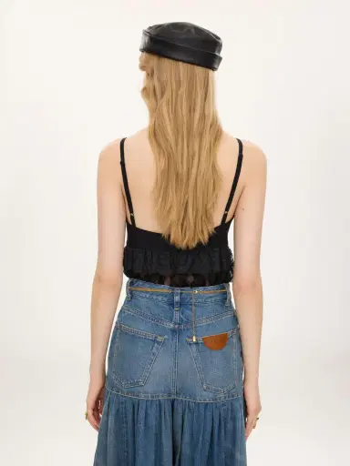 Chloé Thin-strap lingerie top in crêpe de chine | Thumbnail 6 Chloé Thin-strap lingerie top in crêpe de chine | Thumbnail 6