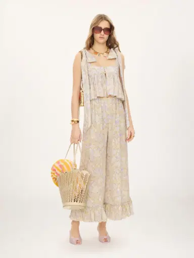 Chloé Knotted-strap cropped top in soft cotton | Thumbnail 3