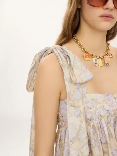 Chloé Knotted-strap cropped top in soft cotton | Thumbnail 7