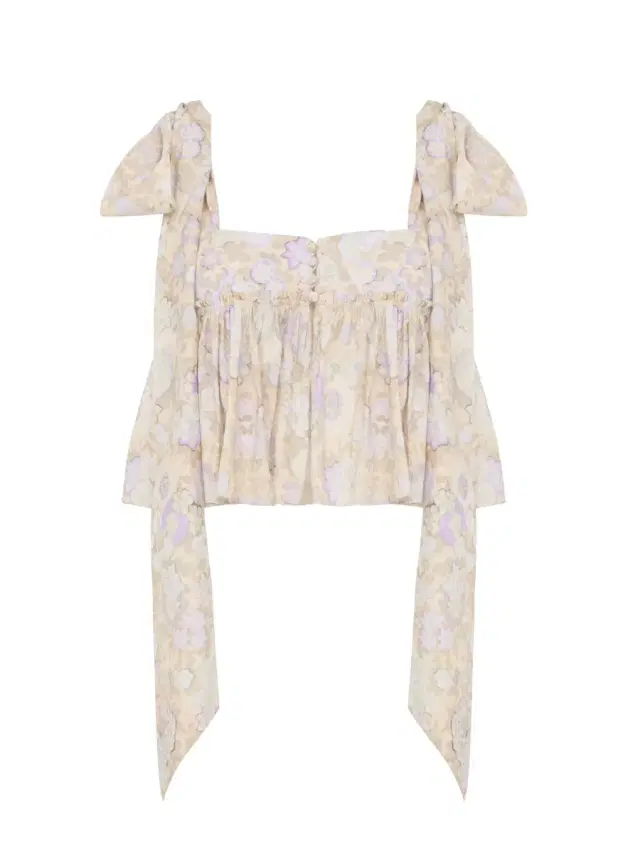 Chloé Knotted-strap cropped top in soft cotton
