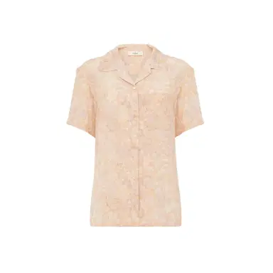 Chloé Short-sleeve blouse in crêpe de chine | Thumbnail 1