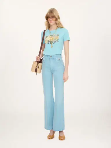 Chloé Baby fit logo T-shirt in cotton jersey | Thumbnail 3