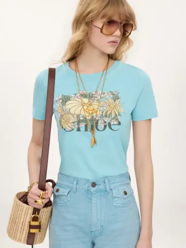 Chloé Baby fit logo T-shirt in cotton jersey | Thumbnail 4