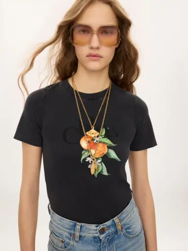 Chloé Baby fit logo T-shirt in cotton jersey | Thumbnail 4