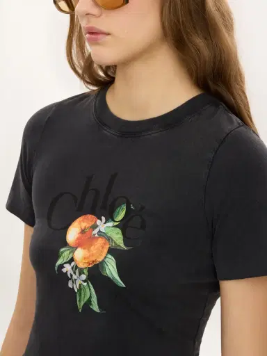 Chloé Baby fit logo T-shirt in cotton jersey | Thumbnail 6
