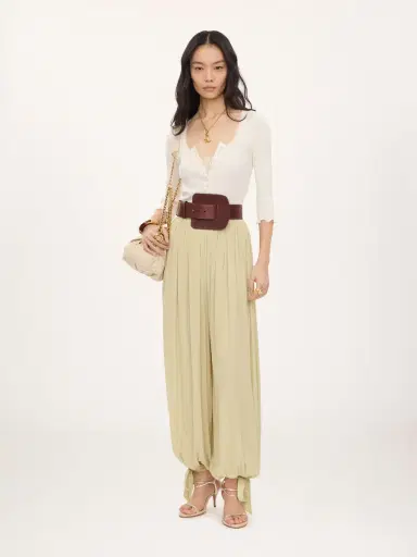 Chloé Fitted top in cotton & silk jersey | Thumbnail 3