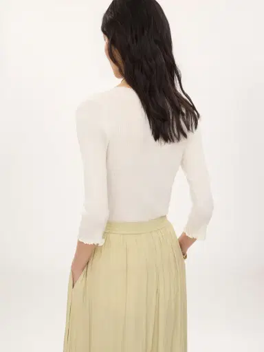 Chloé Fitted top in cotton & silk jersey | Thumbnail 5