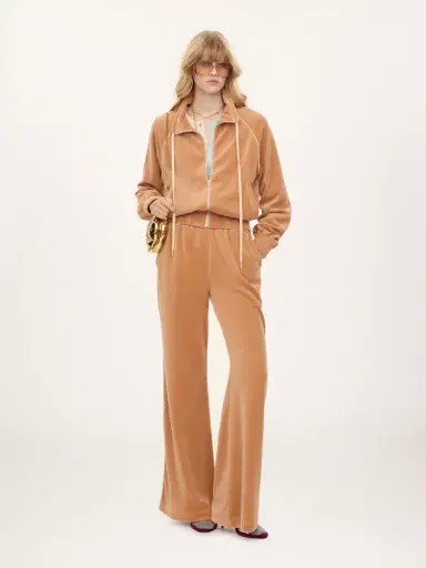 Chloé Wide-leg tracksuit pants in velvet | Thumbnail 3