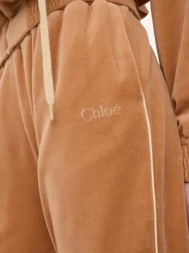 Chloé Wide-leg tracksuit pants in velvet | Thumbnail 6