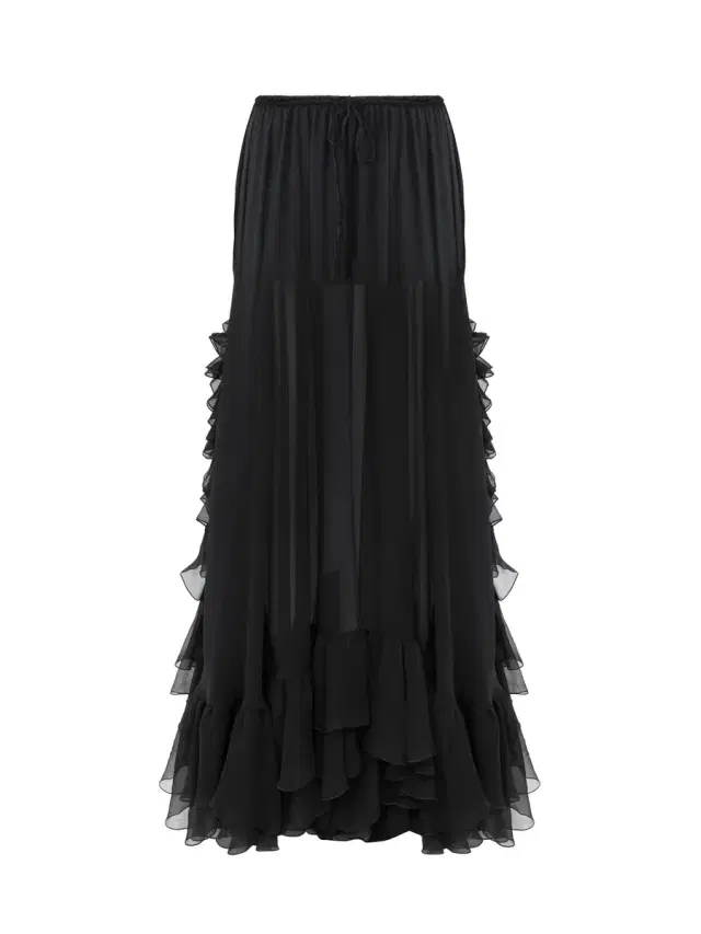 Chloé Ruffled long skirt in silk mousseline
