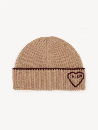 Chloé The Chloé Encoeur beanie in wool & cashmere | Thumbnail 2