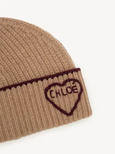 Chloé The Chloé Encoeur beanie in wool & cashmere | Thumbnail 3