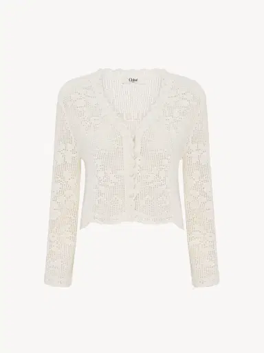 Chloé Cropped cardigan in a cotton knit | Thumbnail 2