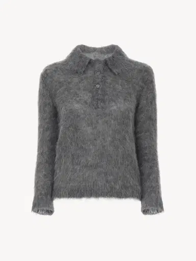 Chloé Polo sweater in an alpaca wool-blend knit | Thumbnail 2