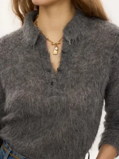 Chloé Polo sweater in an alpaca wool-blend knit | Thumbnail 7