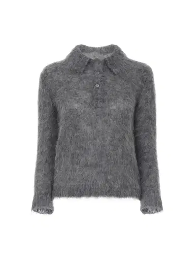 Chloé Polo sweater in an alpaca wool-blend knit | Thumbnail 1