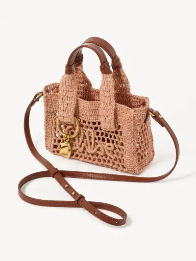 Chloé Mini Summer Banana east-west tote bag in raffia | Thumbnail 3