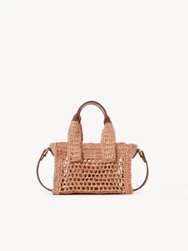 Chloé Mini Summer Banana east-west tote bag in raffia | Thumbnail 4