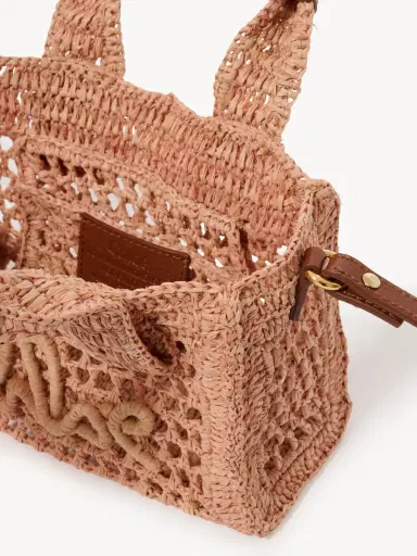 Chloé Mini Summer Banana east-west tote bag in raffia | Thumbnail 5