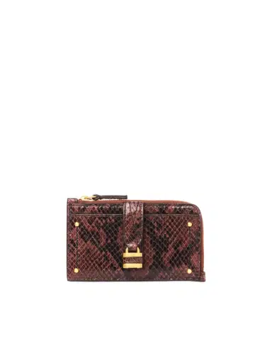 Chloé Small Paddington purse with card slots in python-effect leather | Thumbnail 1 Chloé Small Paddington purse with card slots in python-effect leather | Thumbnail 1