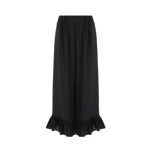 Chloé Cropped fluid pants in crêpe de chine