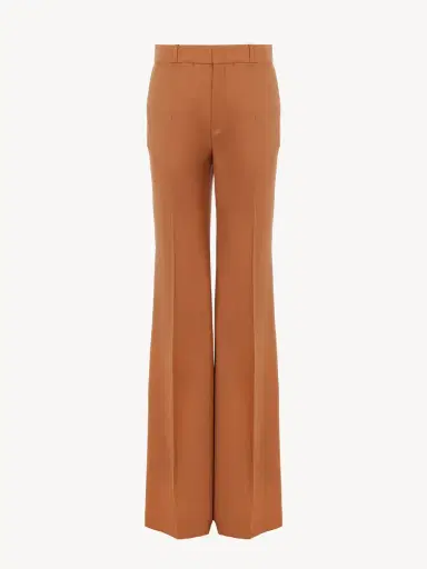 Chloé High-rise flared pants in wool gabardine | Thumbnail 2