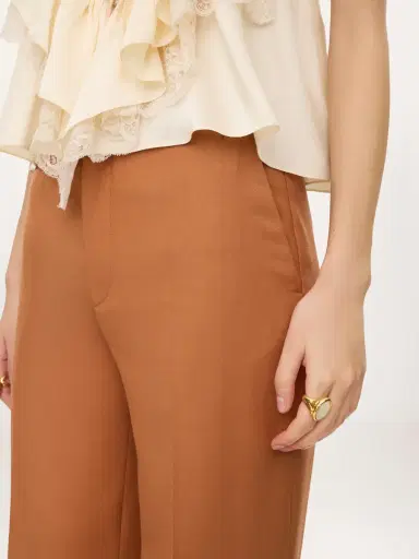 Chloé High-rise flared pants in wool gabardine | Thumbnail 6