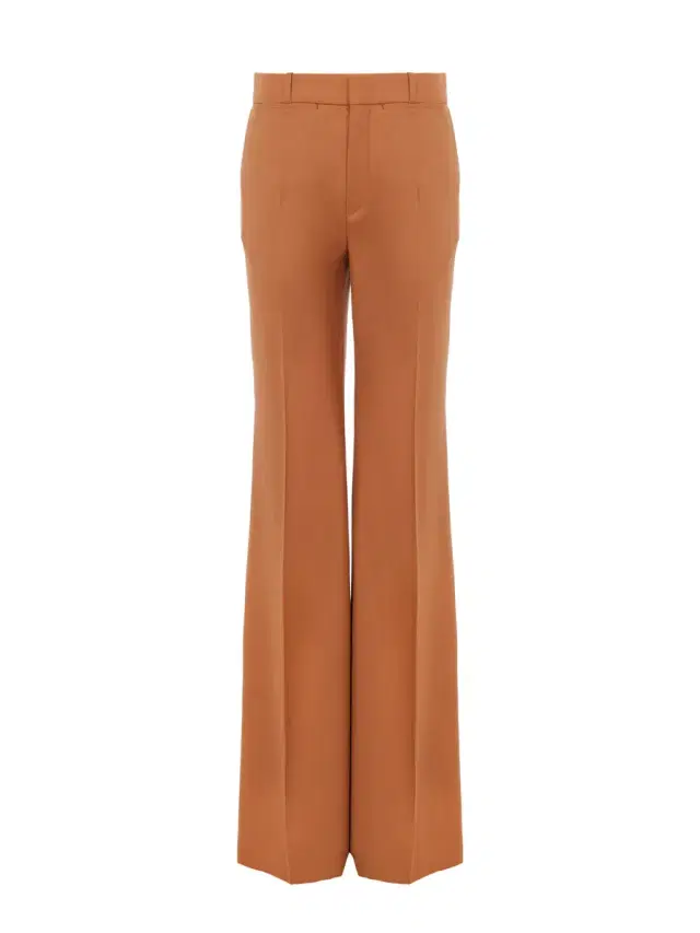 Chloé High-rise flared pants in wool gabardine