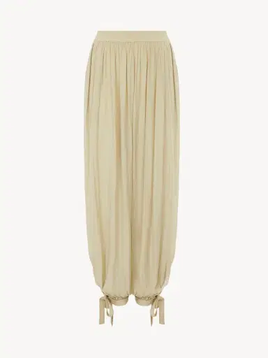 Chloé Fluid pleated pants in washed technical satin | Thumbnail 2