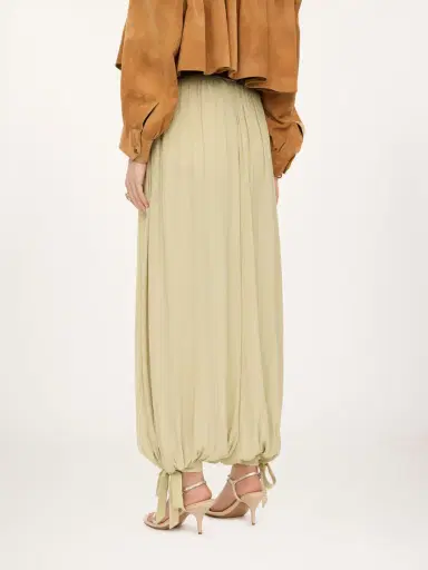 Chloé Fluid pleated pants in washed technical satin | Thumbnail 5