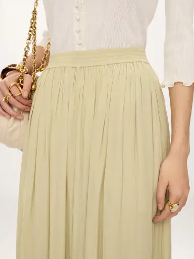 Chloé Fluid pleated pants in washed technical satin | Thumbnail 7
