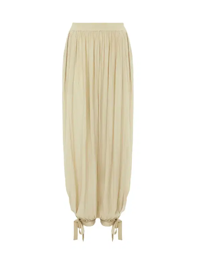 Chloé Fluid pleated pants in washed technical satin