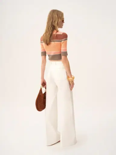 Chloé High-rise flared pants in cotton canvas | Thumbnail 5