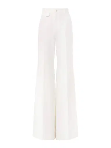 Chloé High-rise flared pants in cotton canvas | Thumbnail 1
