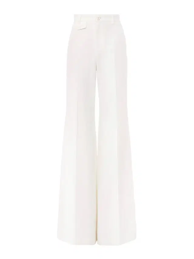 Chloé High-rise flared pants in cotton canvas