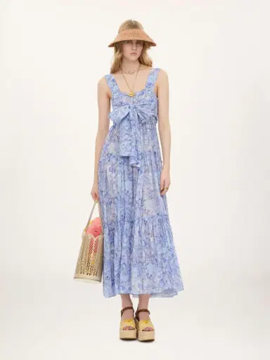 Chloé Tiered long dress in cotton voile | Thumbnail 3