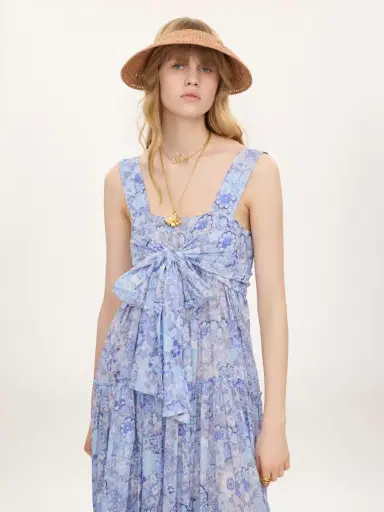 Chloé Tiered long dress in cotton voile | Thumbnail 4