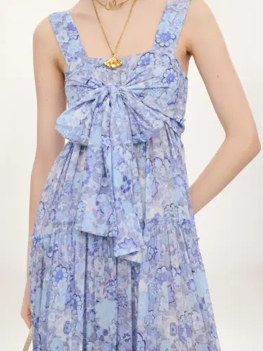 Chloé Tiered long dress in cotton voile | Thumbnail 8