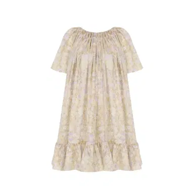 Chloé Short pleated dress in silk charmeuse | Thumbnail 1
