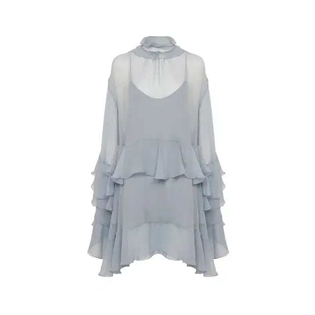 Chloé Ruffled mini dress in silk mousseline