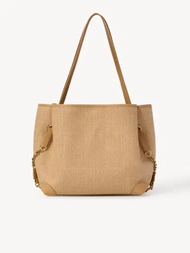 Chloé Chloé Clover double carry bag in raffia-effect fibers | Thumbnail 5