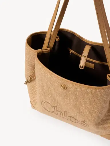 Chloé Chloé Clover double carry bag in raffia-effect fibers | Thumbnail 6