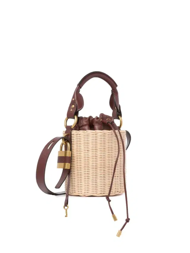 Chloé Small Paddington bucket bag in wicker