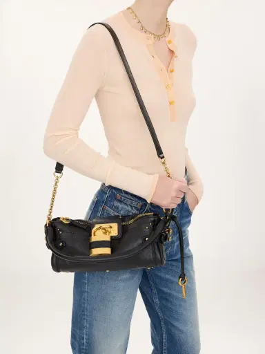 Chloé Small Paddington bag with strap in grained leather | Thumbnail 3
